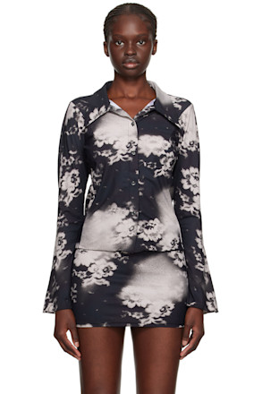 Black Floral Shirt