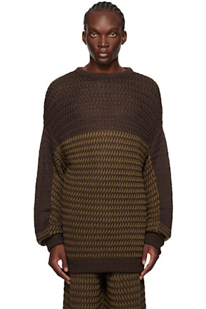 Brown Check Sweater