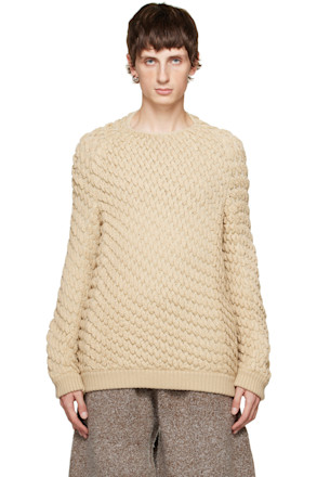 Beige Nonhoodie Sweater