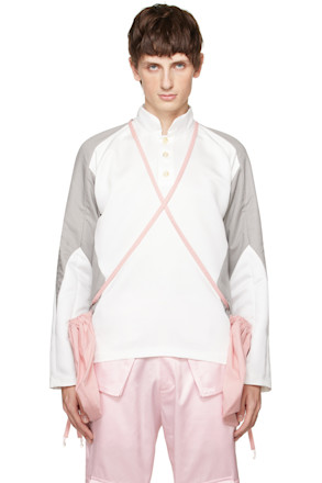 SSENSE Exclusive White & Gray Polo