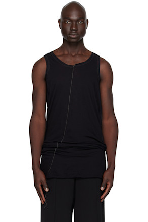 Black Loose Thread Tank Top