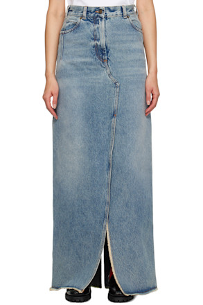 Blue Emma Denim Maxi Skirt