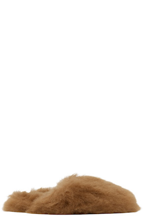 Brown Shearling Slippers