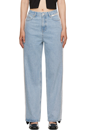 Blue Pearl Embellished Jeans
