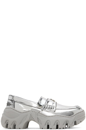 SSENSE Exclusive Silver Boccaccio II Loafers