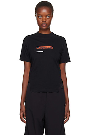 Black 'Millenium' Split T-Shirt