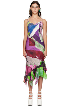 Multicolor Printed Midi Dress