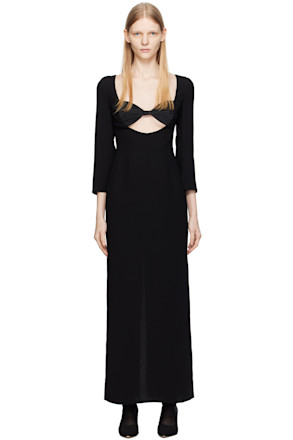 Black Seashell Bra Maxi Dress