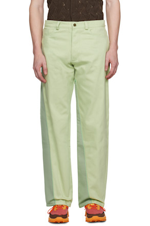 Green Paneled Jeans