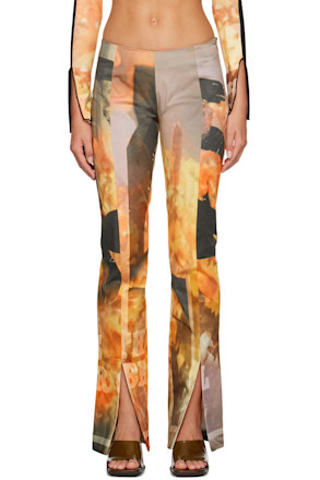 Orange Sunflower Jeans