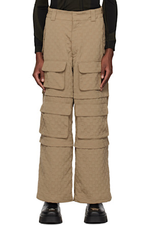Taupe Jordan Barrett Edition Embossed Cargo Pants