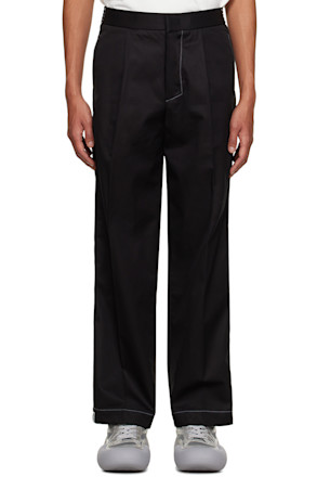 Black Darted Trousers