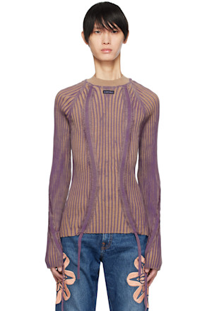 Purple Drawstring Sweater