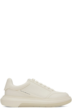 White Printed Sneakers