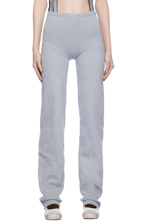 Blue Ribbed Lounge Pants