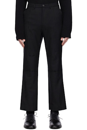 Black Cut-Off Trousers