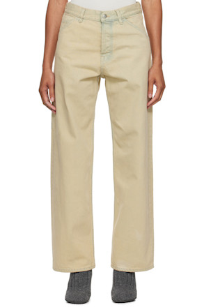 Beige Baggy Jeans