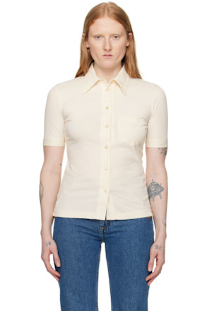 Off-White Embroidered Shirt