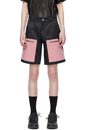 Black Gingham Shorts