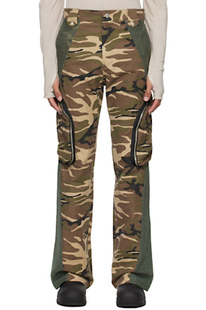 SSENSE Exclusive Green Camouflage Cargo Pants