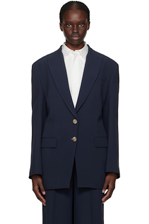 Navy Cutout Blazer