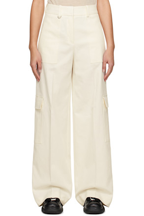 White Creased Trousers