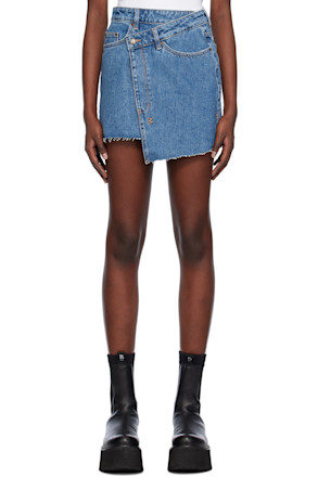 Blue Rap Denim Miniskirt