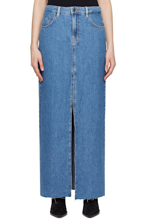 Blue Kara Denim Maxi Skirt