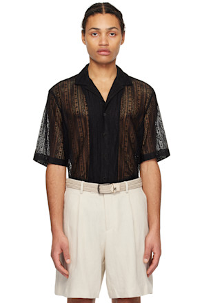 Black Semi-Sheer Shirt