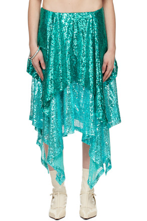 Blue Colette Midi Skirt