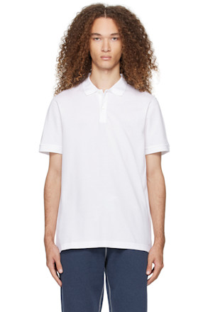 White Two-Button Polo