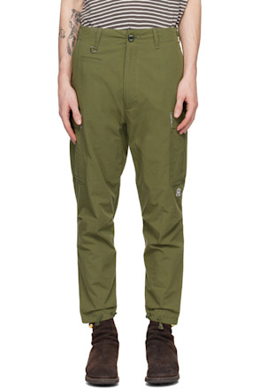 Khaki Cinch Tab Cargo Pants