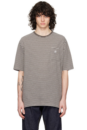 Gray & White Striped T-Shirt