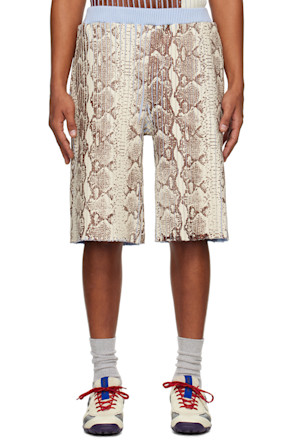 SSENSE Exclusive Off-White & Blue Shorts