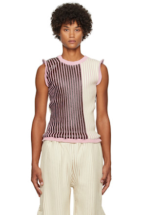 SSENSE Exclusive Off-White & Brown Tank Top