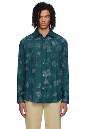 Green Embroidered Shirt