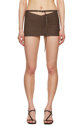 Brown Asai Miniskirt