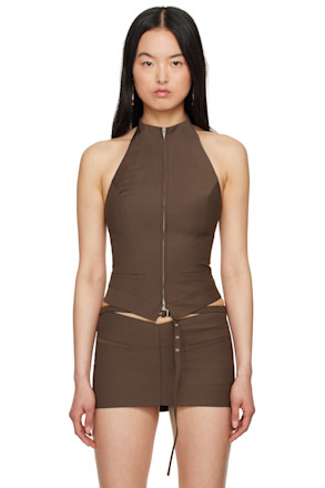 Brown Asai Tank Top