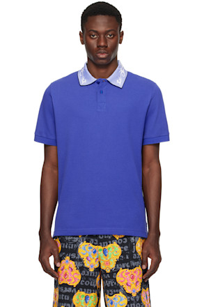 Blue Printed Polo
