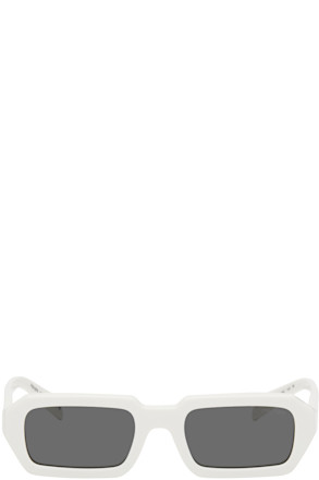White Rectangular Sunglasses