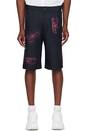 Navy Printed Shorts
