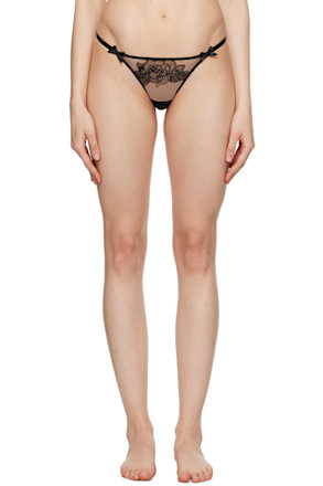 Black Lindie Thong
