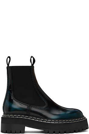 Black Lug Sole Platform Combat Boots