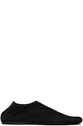 Black Mesh Slippers