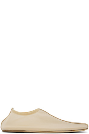 Beige Mesh Slippers