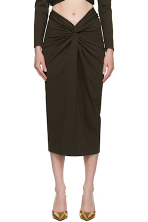 Brown Barina Midi Skirt