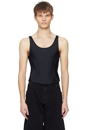 Black Corseted Tank Top