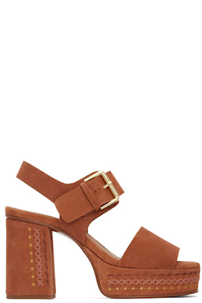 Orange Pheebe Platform Sandals