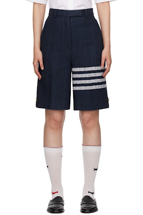 Navy 4-Bar Shorts