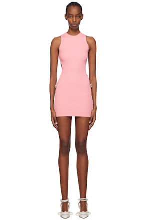 Pink Crystal-Cut Minidress